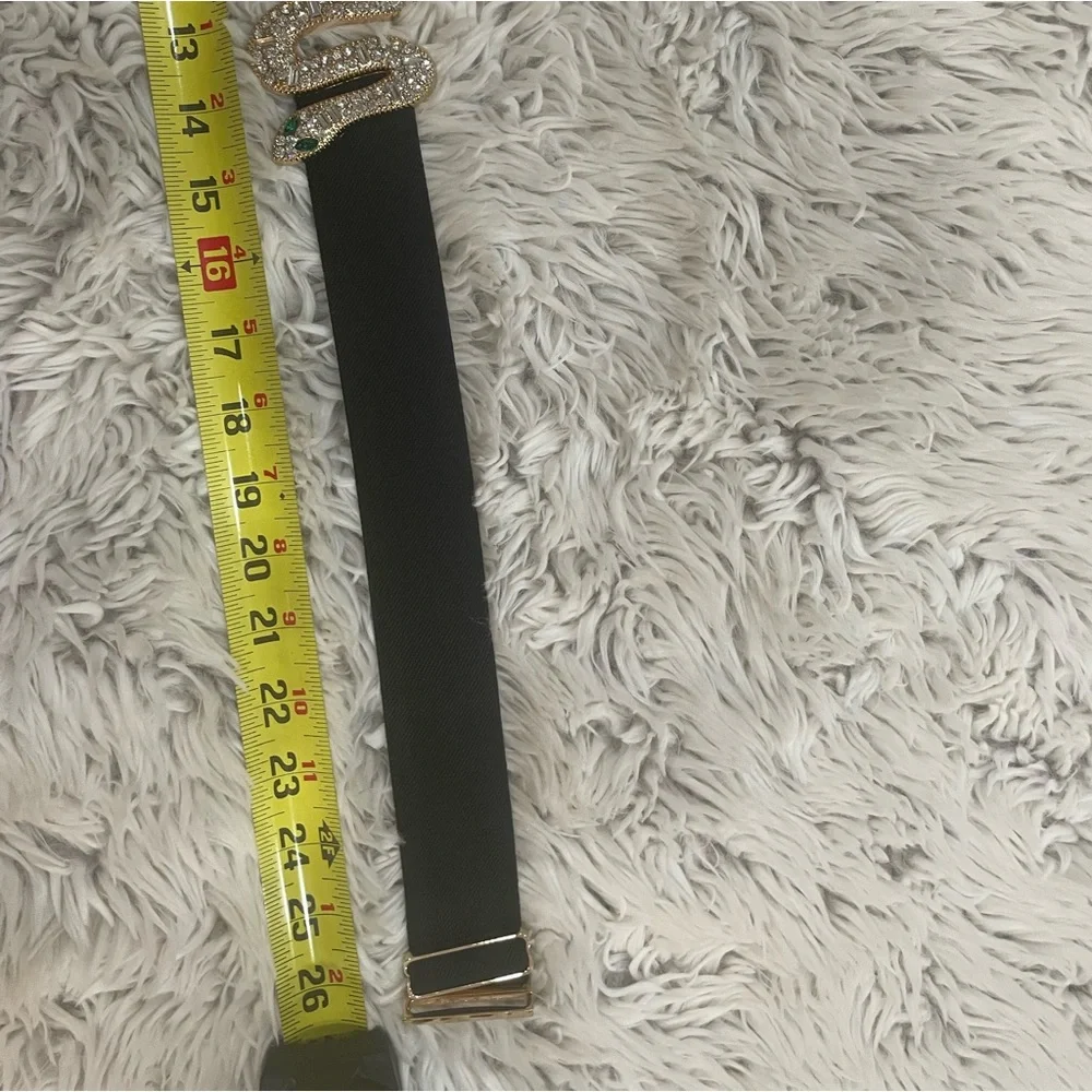 🐍 Glamorous Gold and Black Snake Rhinestone Belt - Picture 10 of 10